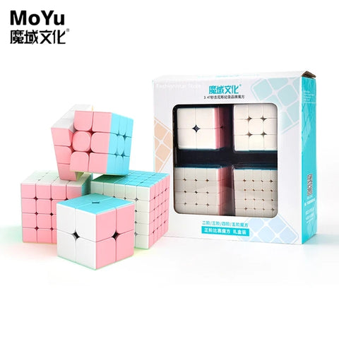 Moyu Macaroni combo set de 4 cubos (2x2, 3x3, 4x4, 5x5)