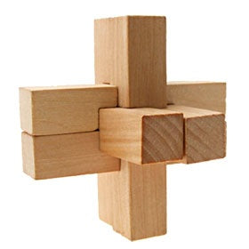 6 piece wooden puzzle