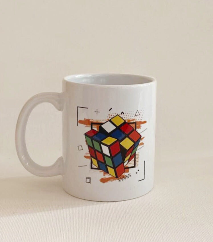 Taza Cerámica 12 oz.  Diseño Rubik’s Cube