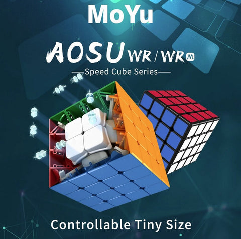 MoYu AoSu WR M 4x4x4 Cube (magnético, NEGRO)