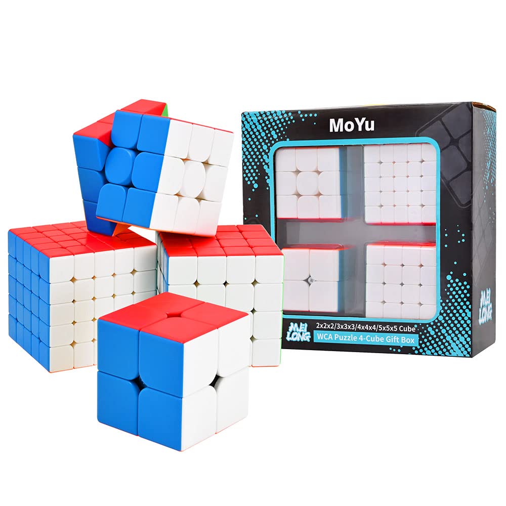 Moyu Meilong combo set de 4 cubos stickerless (2x2, 3x3, 4x4, 5x5)